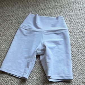 Five dancewear white biker shorts